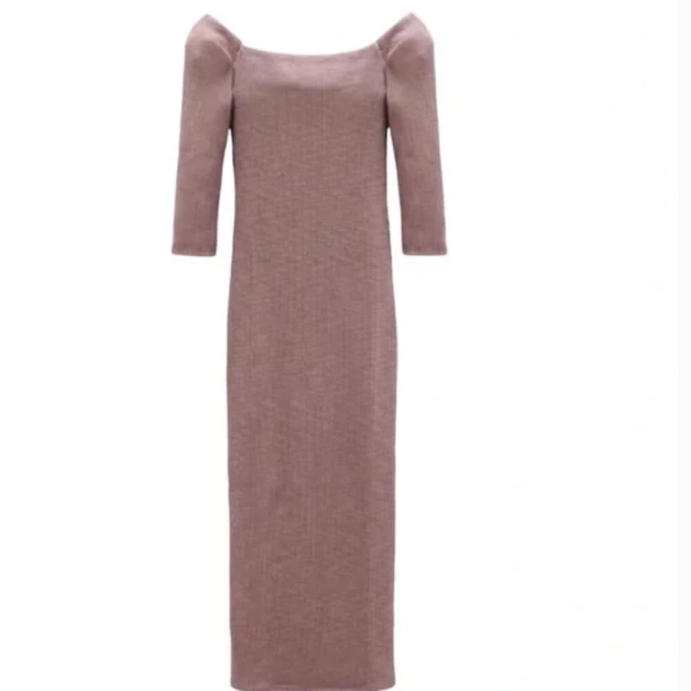 ZARA - PINK OFF SHOULDER DRESS